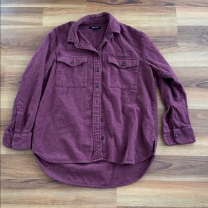 Sale - Madewell maroon flannel, xs